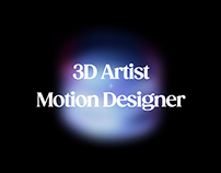 Showreel 2022 (3D Artist, Motion Designer)