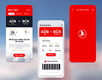 Turkish Airlines app user interface