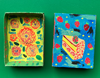 Painted matchboxes
