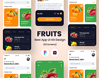 Fruits Best App Ui Kit Design
