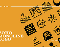 Free DEMO Boho Monoline Logo Design
