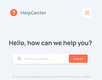 Help center Web & Mobile UI design.