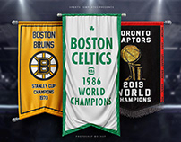 Sports Rafters & banners photoshop Templates pack
