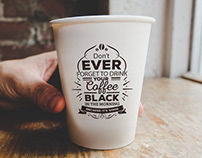 Free Vintage Coffee Cup Mockup For Logo Branding