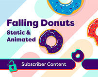 Falling Donuts Background | Static & Animated