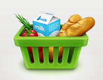 Grocery Shopping Icons Set