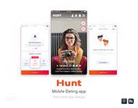 HUNT | Online Dating Application (UI/UX Design)