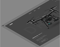 Drone website, hero section