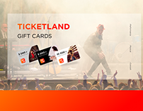 Gift card Landing Page of a ticket website