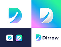 Modern (D) logo design for Dirrow