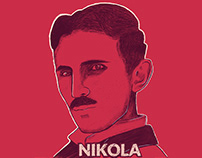 Nikola Tesla Digital Sketch