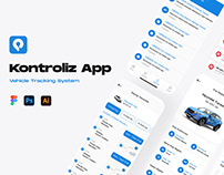 Kontroliz Vehicle Tracking System App - UI/UX Case