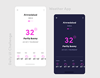 Weather App Design - Daily UI Challenge
