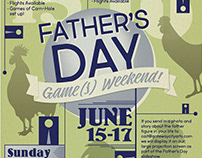 Father's Day Games Weekend poster design