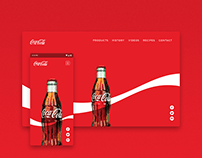 Coca Cola Landing Page Design Concept