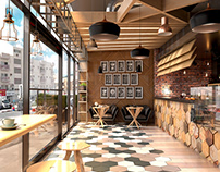 (Breakfast cafe design) Дизайн интерьера кафе