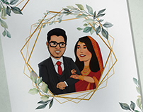 Elegant and Colorful Wedding Card Design