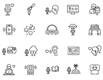 20 ASMR Vector Icons