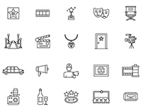 20 Hollywood Vector Icons