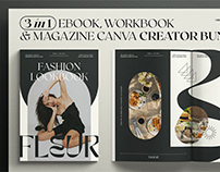 3 in 1 - Canva Magazine/eBook/Workbook Creator Bundle