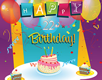 Happy 22nd Birthday eCard
