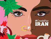 Cook For Iran postcard
