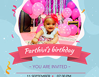 First Birthday Parthvi