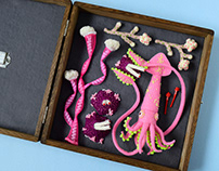 Under the Sea -pink squid-