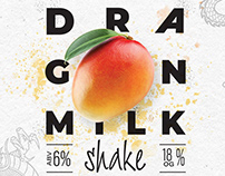 «DRAGON MILK». Beer label design