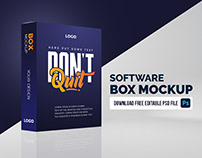 Download Free Software Box Mockup
