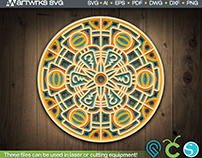 3D Mandala SVG Mayan Mandala 2