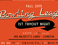Bowling League Tryouts Poster