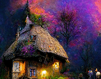 a thatched witch's cottage