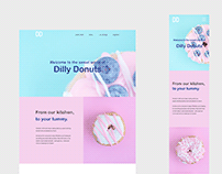 Dilly Donuts Website Homepage Mock-Up