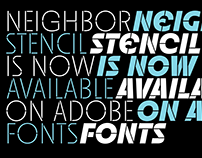 Neighbor Stencil on Adobe Fonts