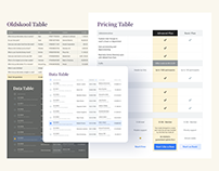 Tables Design Templates for Figma