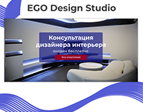Landing page for interior design studio