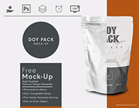 Doy pack packaging mock up PSD free templates