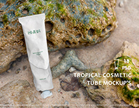 Tropical Cosmetic Tube Mockups