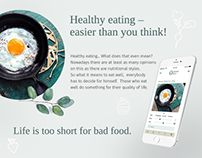 Recipe app for high-quality nutrition that takes into a