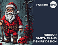 Horror Santa Claus T-Shirt Design