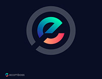 e logo with grid