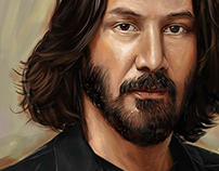 Keanu Reeves | Portrait Painting | Procreate