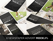 6 Newspaper Advert Mockups