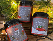 Christmas Illustrations for candle labels
