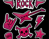 Let's Rock - sticker pack.