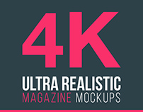 Free PSD Mockup - 4K Magazine