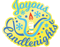 Merch Design // Joyous Candlenights Enamel Pin