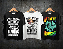 Fishing T-shirt Bundle Design