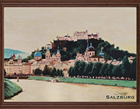 landscape, Illustration, Salzburg